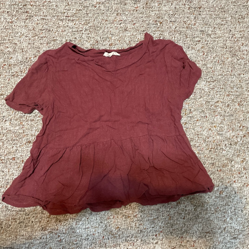 LA hearts peplum top